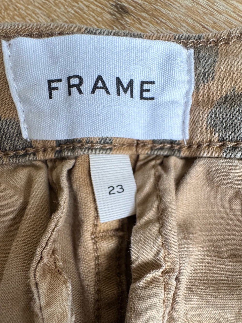 Frame Denim Leopard-Print Skinny Cargo Jeans - Brown - Picture 7 of 7